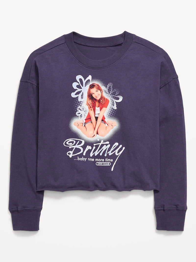 Britney Spears™ Graphic Raw-Edge T-Shirt for Girls