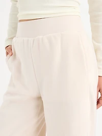 Extra High-Waisted Microfleece Wide-Leg Sweatpants