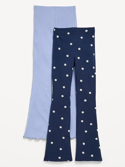 High-Waisted Flare Leggings 2-Pack for Girls