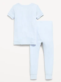 Snug-Fit Ribbed Pajama Set for Toddler & Baby