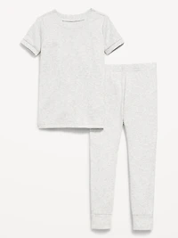 Snug-Fit Ribbed Pajama Set for Toddler & Baby