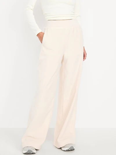 Extra High-Waisted Microfleece Wide-Leg Sweatpants