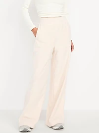 Extra High-Waisted Microfleece Wide-Leg Sweatpants