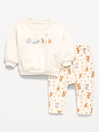 Disney© Crew-Neck Sweatshirt and Sweatpants Set for Baby