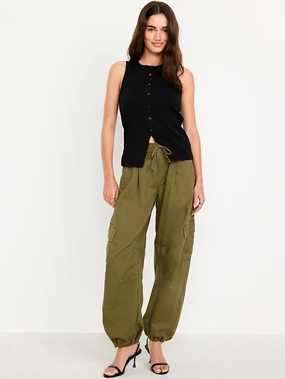Pull-On Barrel Cargo Pants