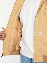 Oversized Canvas Full-Zip Hoodie
