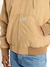 Oversized Canvas Full-Zip Hoodie