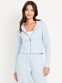 SoComfy Cropped Zip Hoodie Sweatshirt
