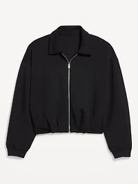 Bounce Fleece Oversized Bomber Jacket