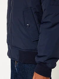 Water-Resistant Hooded Bomber Jacket for Boys
