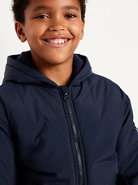 Water-Resistant Hooded Bomber Jacket for Boys