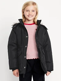 Water-Resistant Parka Jacket for Girls