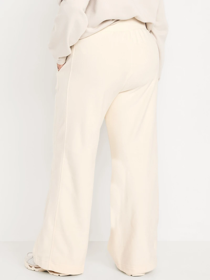 Extra High-Waisted Microfleece Wide-Leg Sweatpants