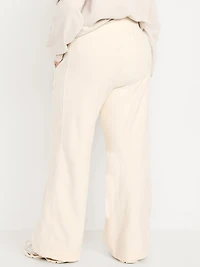 Extra High-Waisted Microfleece Wide-Leg Sweatpants