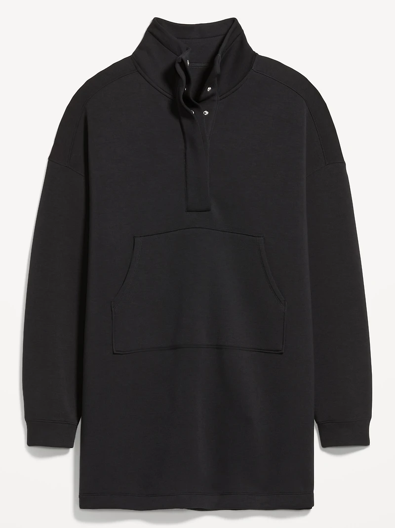 Bounce Fleece Oversized Snap-Front Tunic