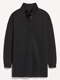 Bounce Fleece Oversized Snap-Front Tunic