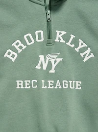 Oversized Graphic Quarter-Zip Sweatshirt for Boys