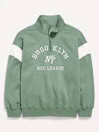 Oversized Graphic Quarter-Zip Sweatshirt for Boys