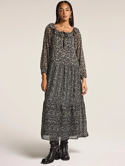 Old Navy x Anna Sui Tiered Ruffle Maxi Dress