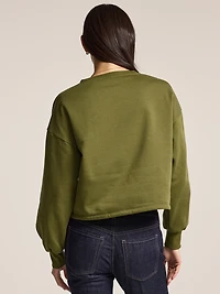 Old Navy x Anna Sui Crew Neck Graphic Fleece Sweatshirt