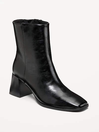 Square-Toe Block Heel Boot for Women