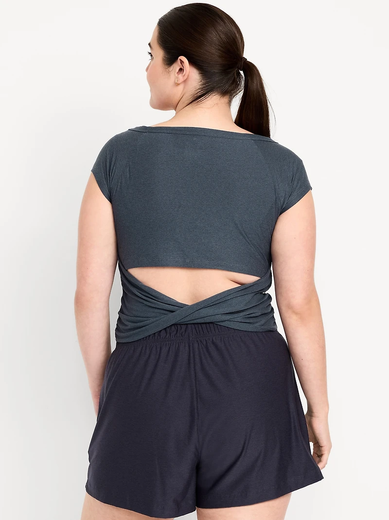 CloudMotion Ballet Twist-Back Top