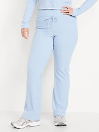 Extra High Waisted Sweater Ribbed Flare Pant