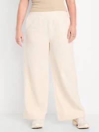 Extra High-Waisted Microfleece Wide-Leg Sweatpants