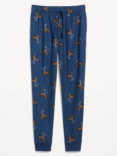 Printed Flannel Pajama Joggers for Men