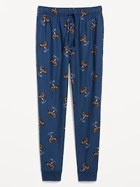 Printed Flannel Pajama Joggers for Men