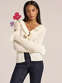 Old Navy x Anna Sui Ruffle Cardigan Sweater