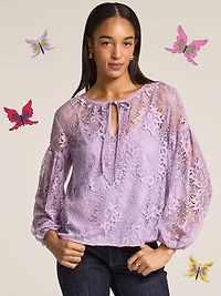 Old Navy x Anna Sui Lace Applique Top