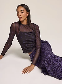 Old Navy x Anna Sui Tiered Midi Skirt