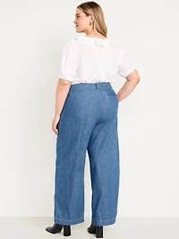 High-Waisted Taylor Trouser Wide-Leg Pants