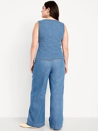 High-Waisted Taylor Trouser Wide-Leg Pants