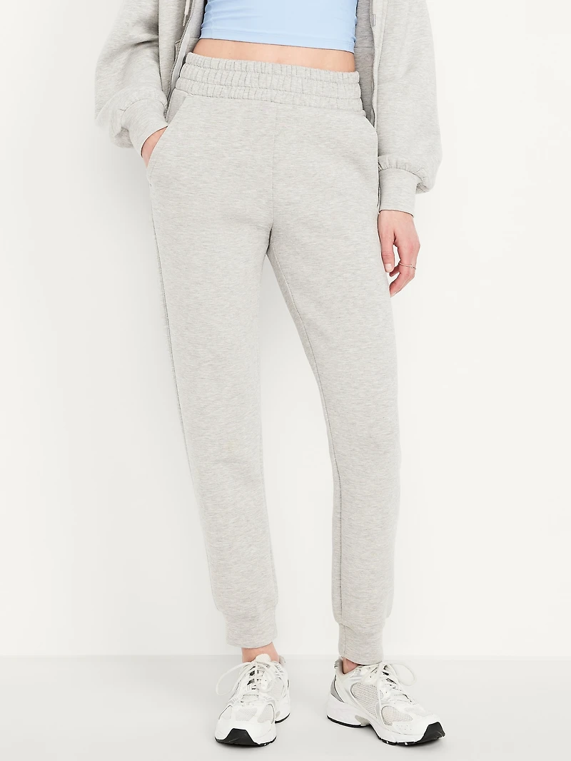 High-Waisted Bounce Fleece Jogger Sweatpants