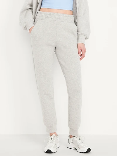 High-Waisted Bounce Fleece Jogger Sweatpants