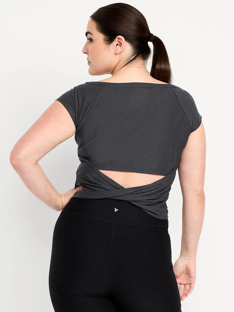 CloudMotion Ballet Twist-Back Top