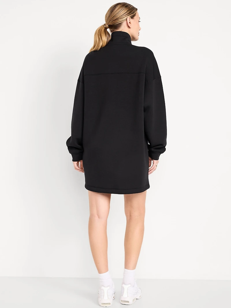 Bounce Fleece Oversized Snap-Front Tunic