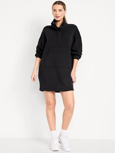 Bounce Fleece Oversized Funnel-Neck Tunic