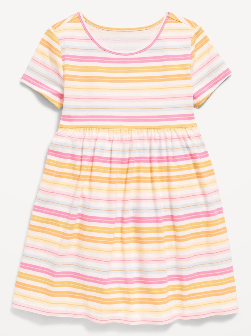 Printed Short-Sleeve Dress for Toddler Girls