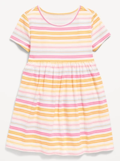 Printed Short-Sleeve Dress for Toddler Girls