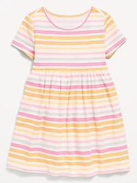 Printed Short-Sleeve Dress for Toddler Girls