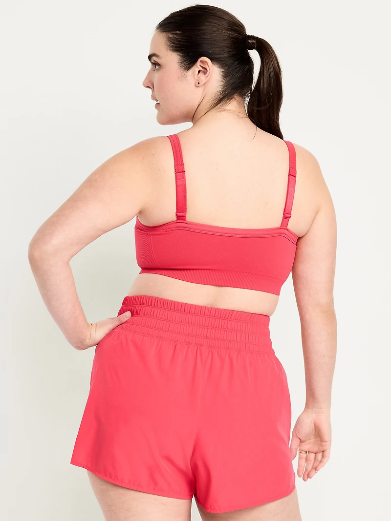 Light Support Fluid Seamless Ribbed Sports Bra