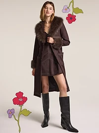 Old Navy x Anna Sui Vegan Suede Coat