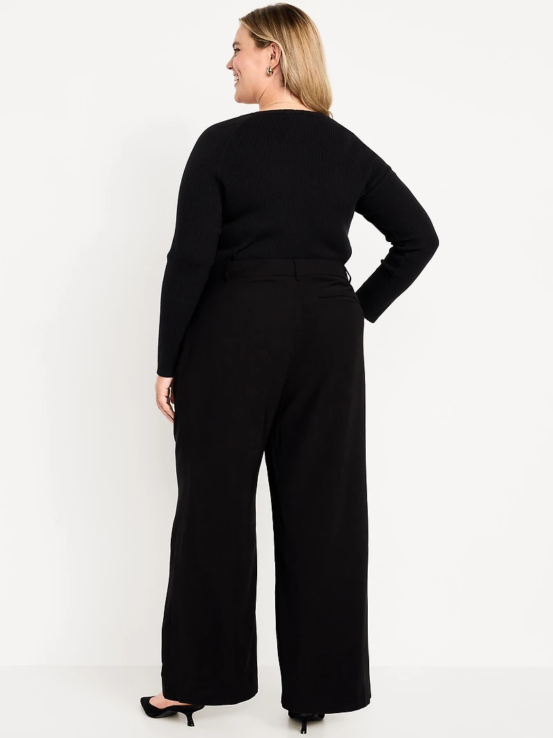 Extra High-Waisted Drapey Trouser Super Wide-Leg Pants