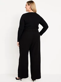 Extra High-Waisted Drapey Trouser Super Wide-Leg Pants