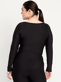 PowerSoft Long-Sleeve Cut-Out Top