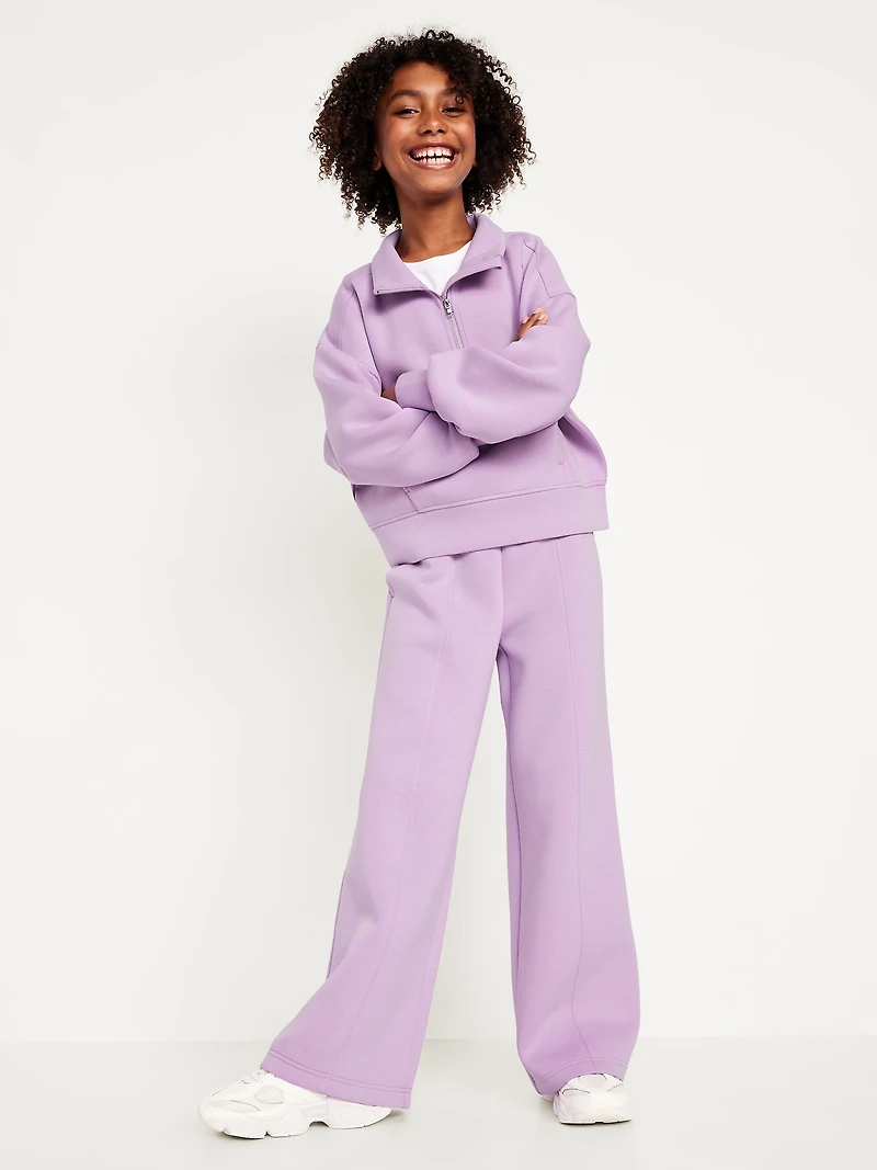 High-Waisted Bounce Fleece Wide-Leg Sweatpants for Girls