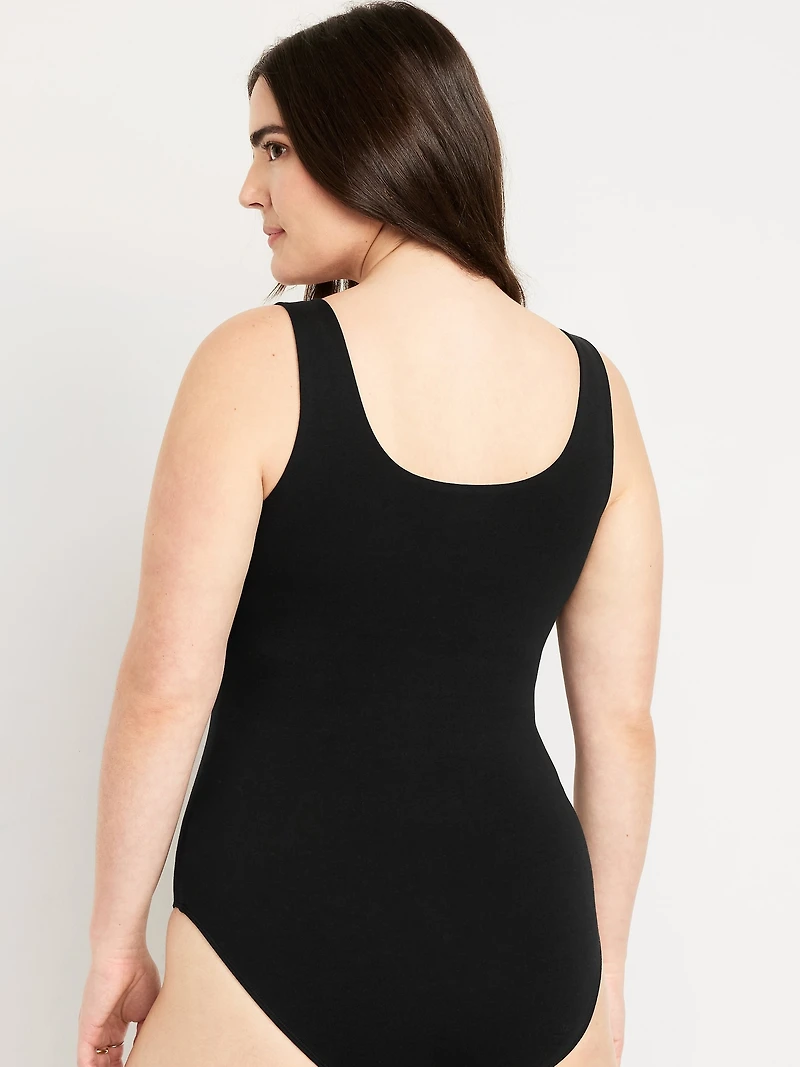 Double-Layer Scoop-Neck Bodysuit